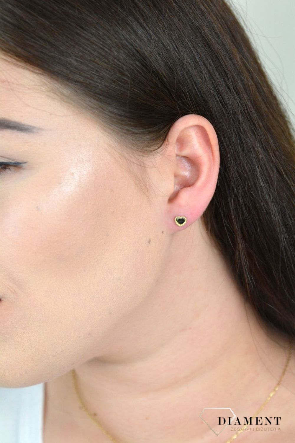 Złote kolczyki 333 'Piękna miłość' KL 9821.jpg